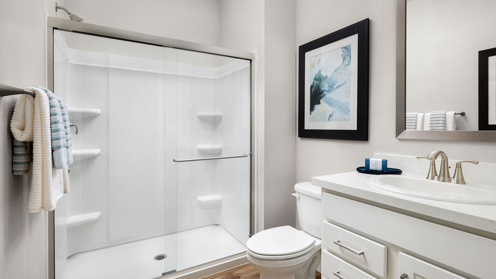 Ibiza at Delta Shores Willow Plan 2594 full downstairs bathroom with walk in shower
