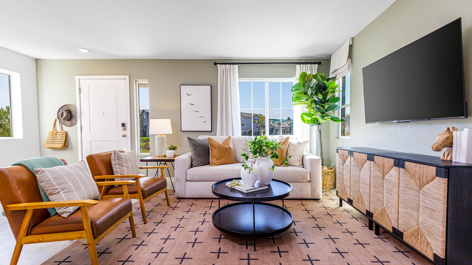 Skylar Plan 1387  living area with natural light