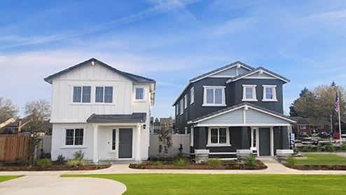 Stylish exterior of new home
