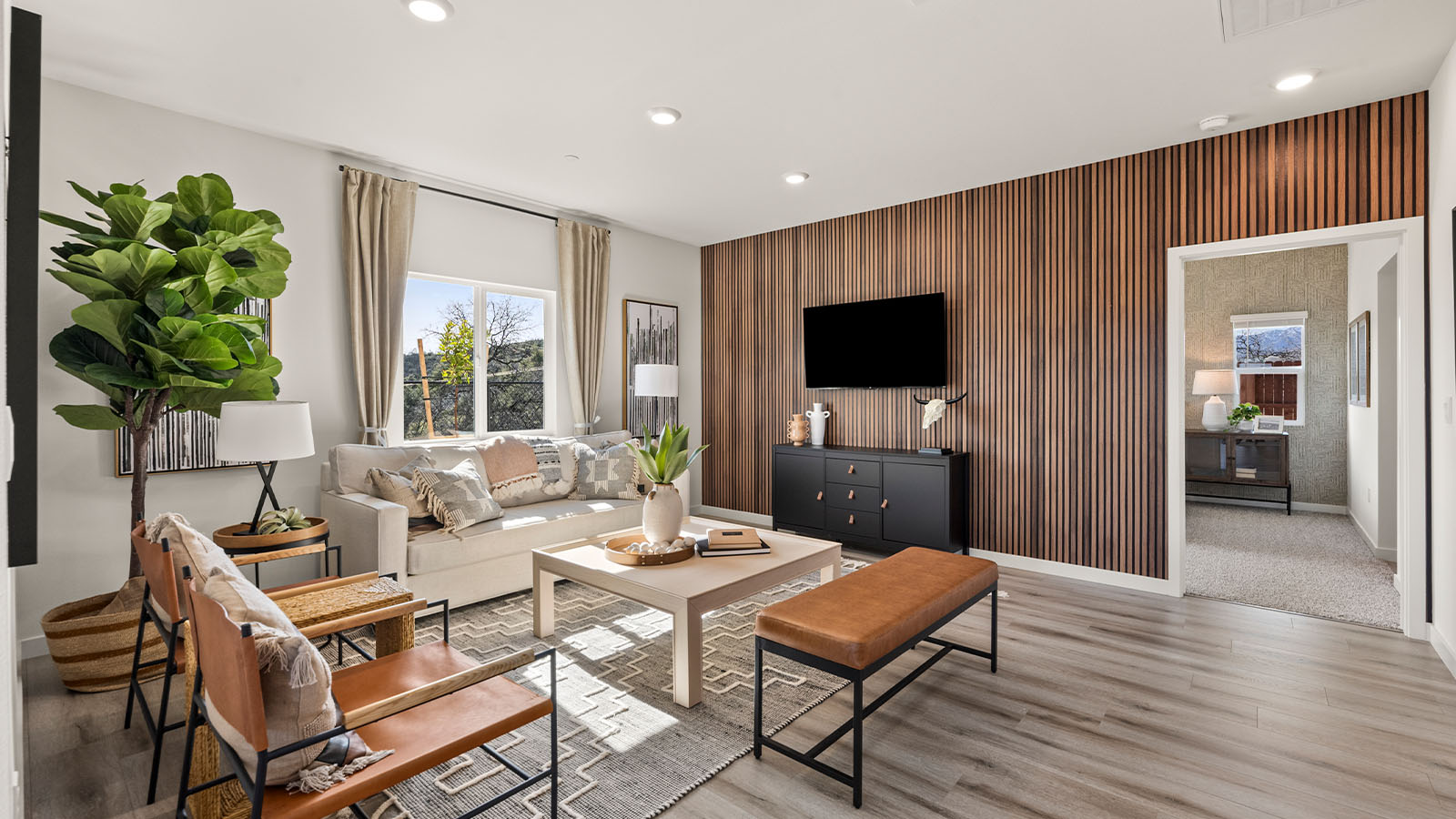 Harlen at Salt Creek Plan  1825 living room with natural light