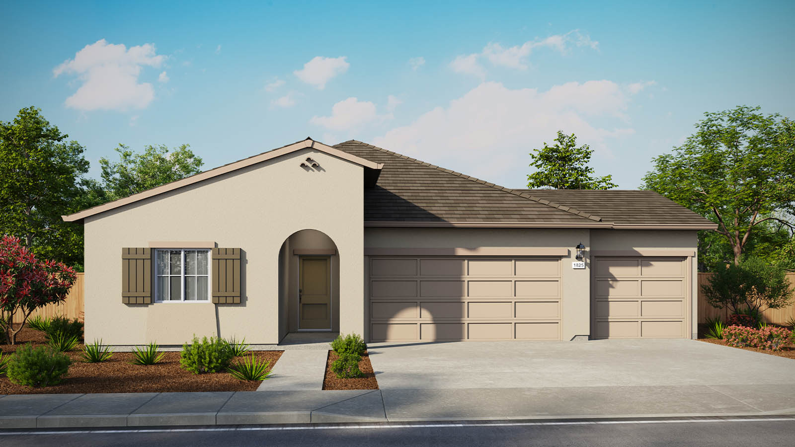 Harlen at Salt Creek Plan 1825  Exterior Mission Elevation