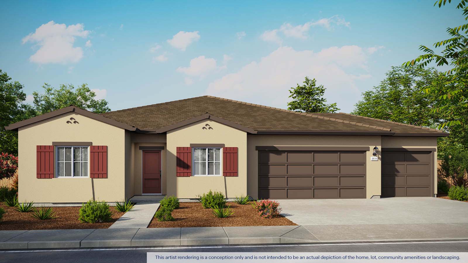 Harlen at Salt Creek Plan 2035 Exterior Mission Elevation