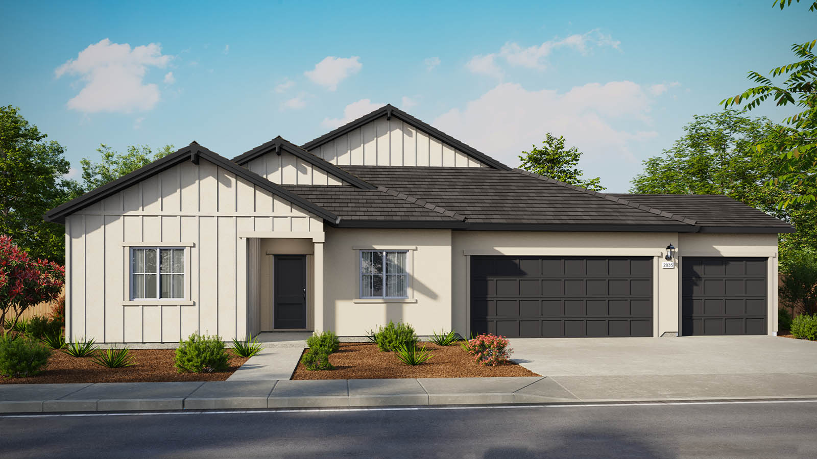 Harlen at Salt Creek Plan 2035  Exterior Farmhouse Elevation