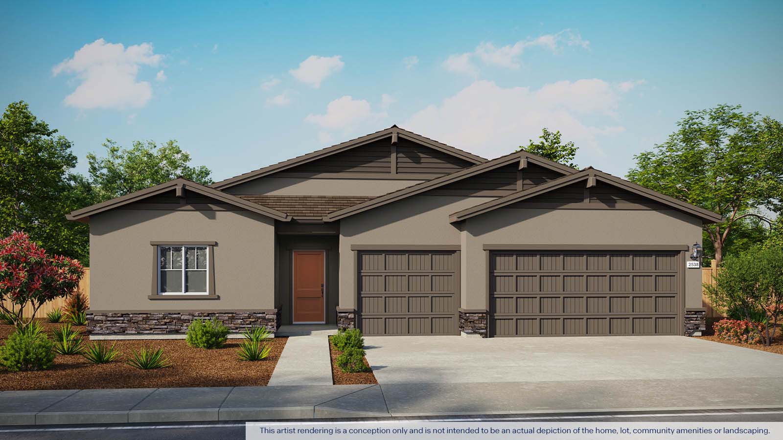Harlen Plan 2538 Exterior  Craftsman Elevation