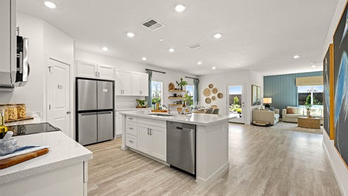 Open kitchen area great for entertaining