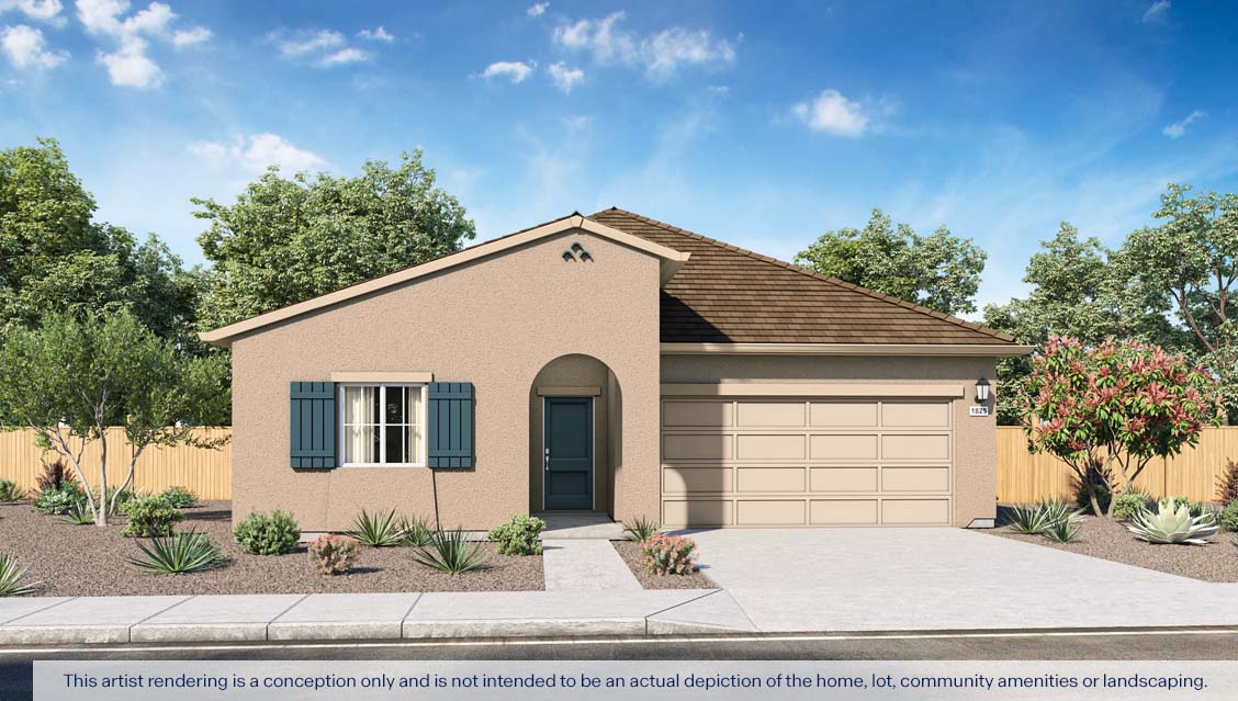 Magnolia Plan 1825 exterior mission elevation