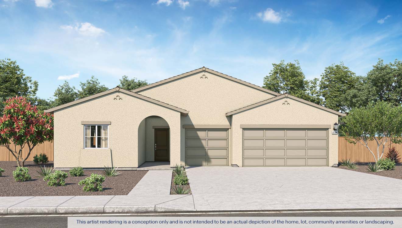 Magnolia at Shastina Ranch Plan 2754 single story Mission elevation exterior rendering