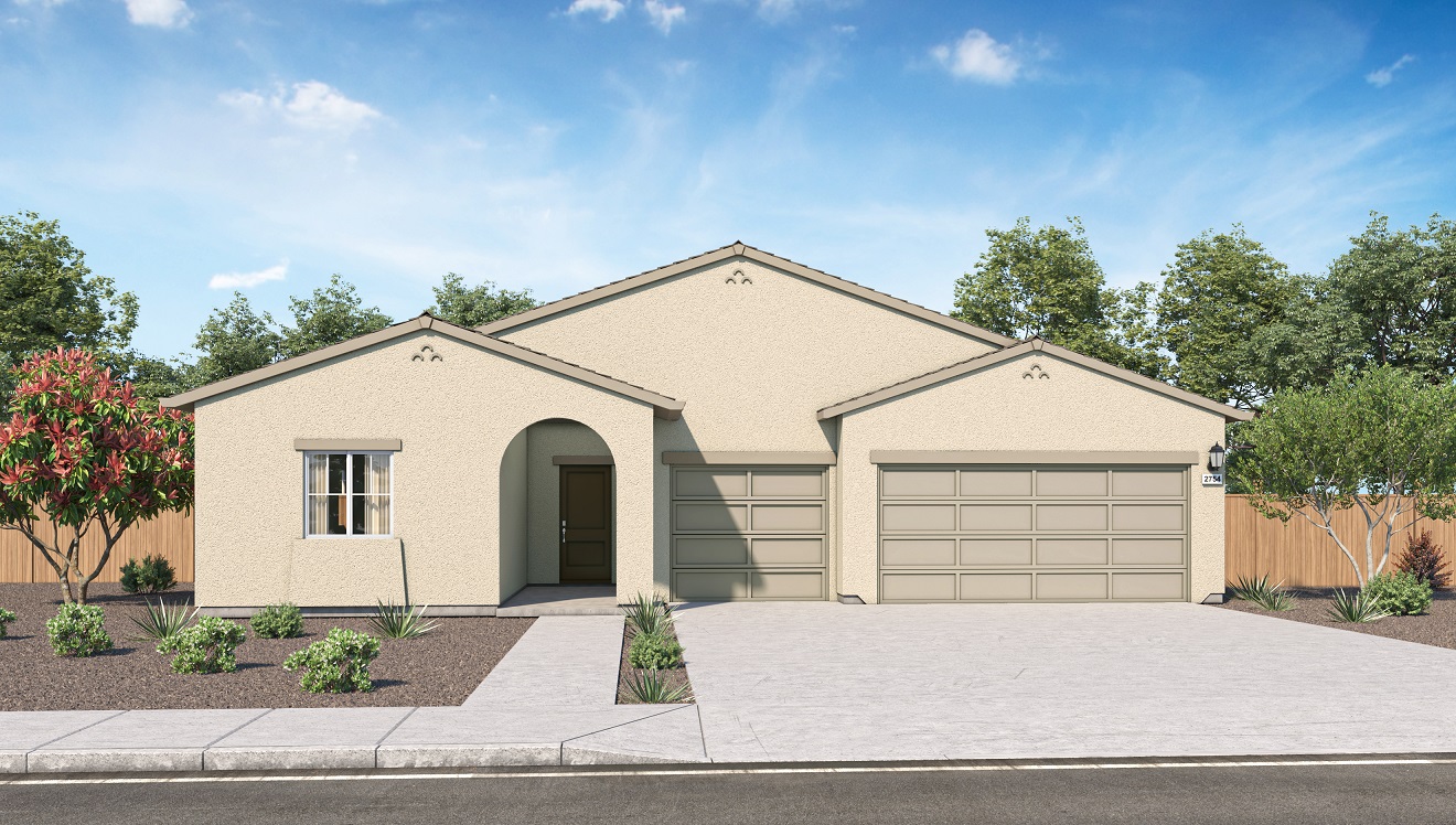 Magnolia at Shastina Ranch Plan 2754 Exterior Mission Elevation Rendering