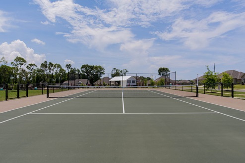 Tennis court at Old Battles Village.
