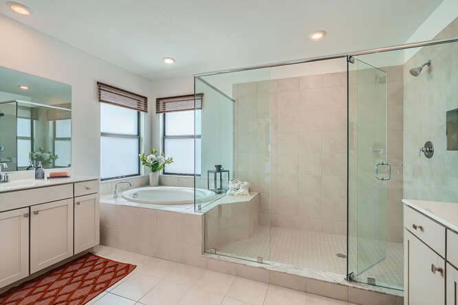 primary bath on second floor