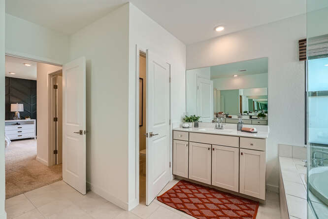 primary bath on second floor
