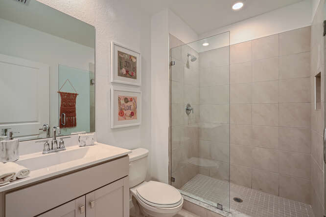 secondary bath on second floor