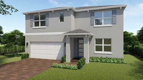 Home Rendering of the Hayden Floorplan Showing the Classic Elevation