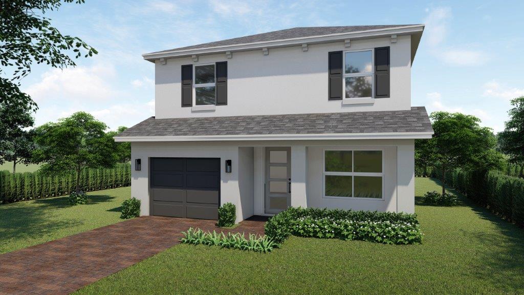 Exterior Rendering of Classic Elevation for Sapole Floorplan