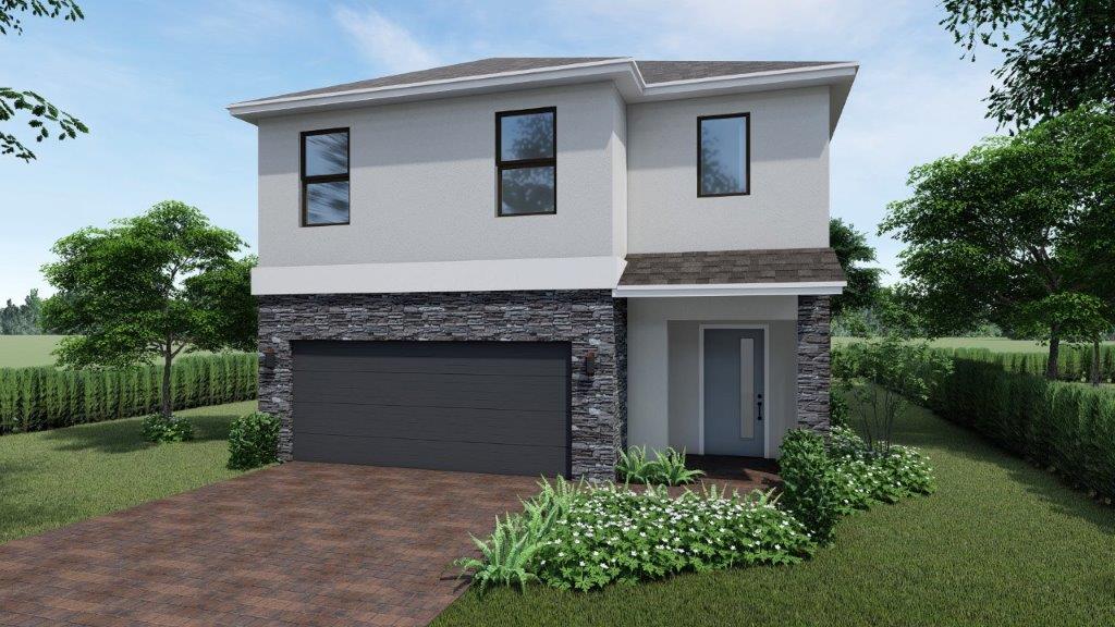 Exterior Rendering for Contemporary Elevation