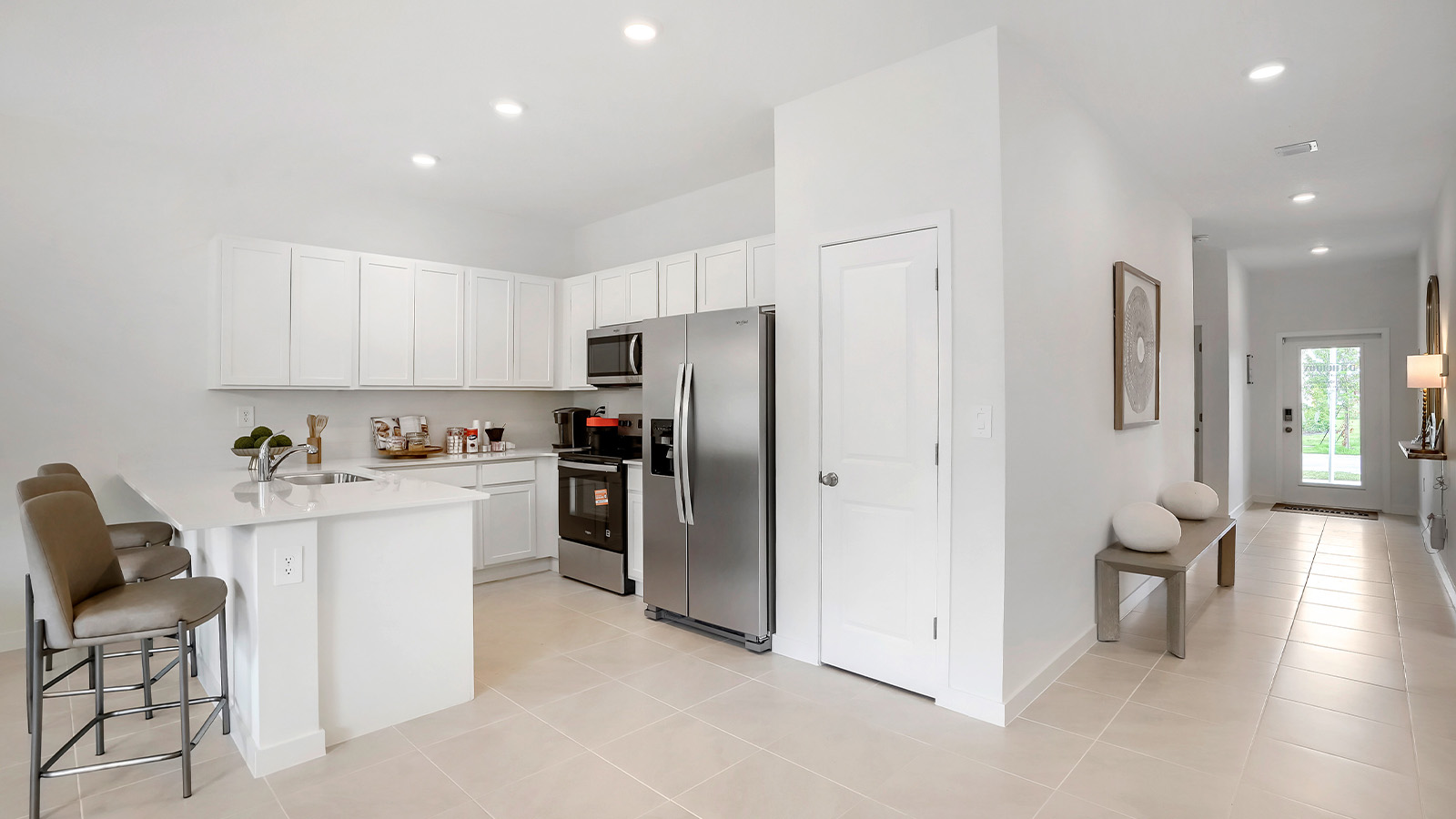 kitchen and foyer
