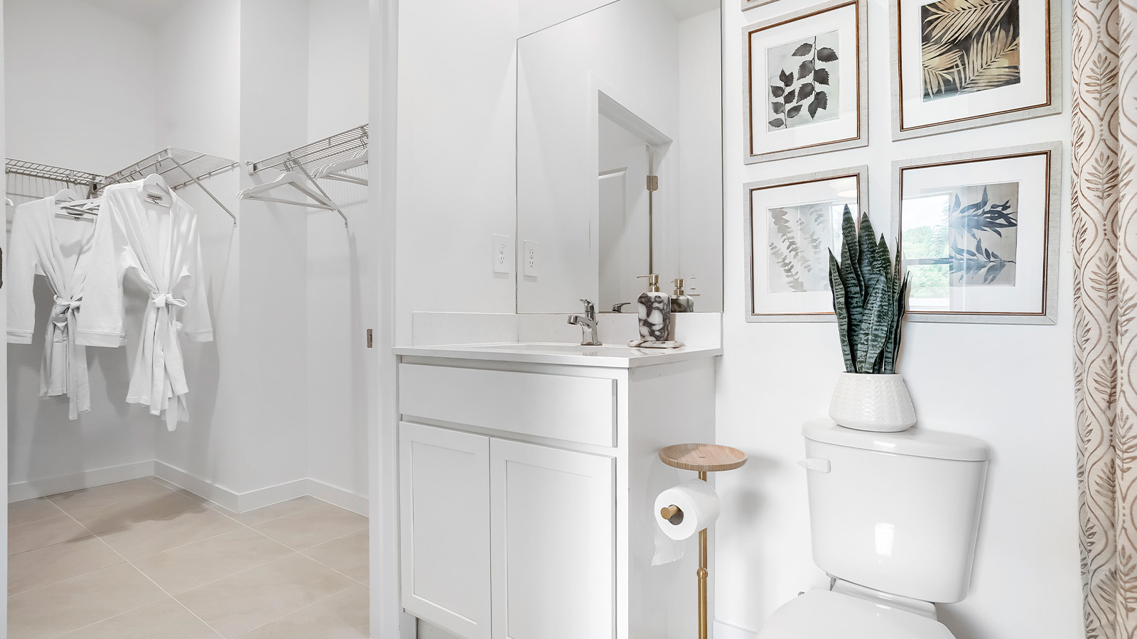 primary bath and closet