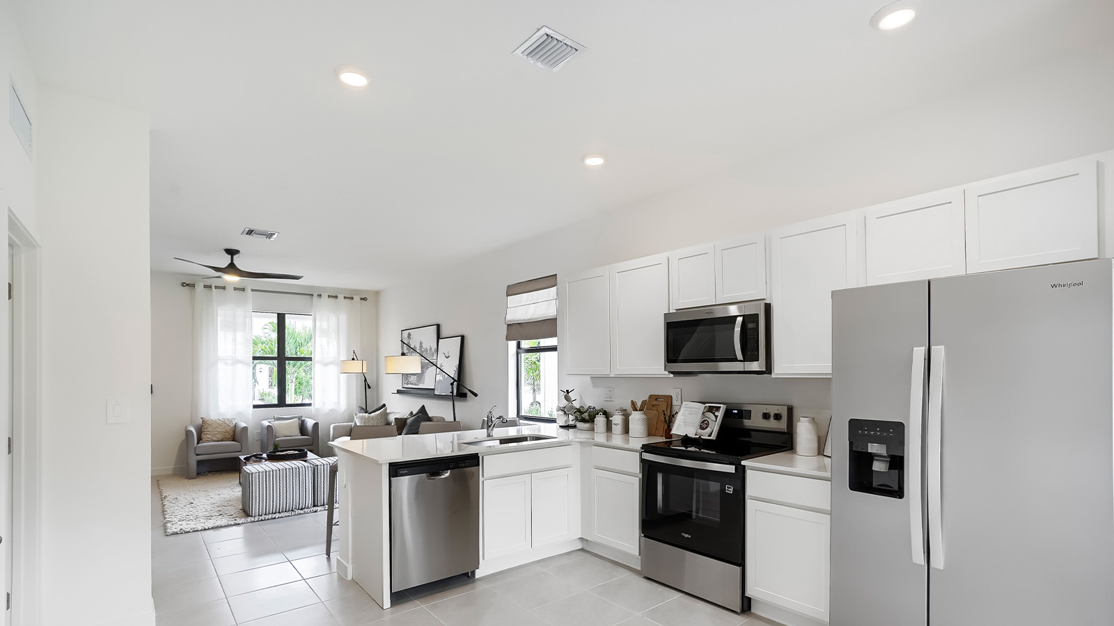 open kitchen area