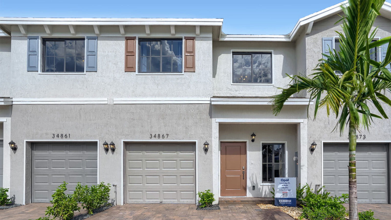 front exterior of opal townhome