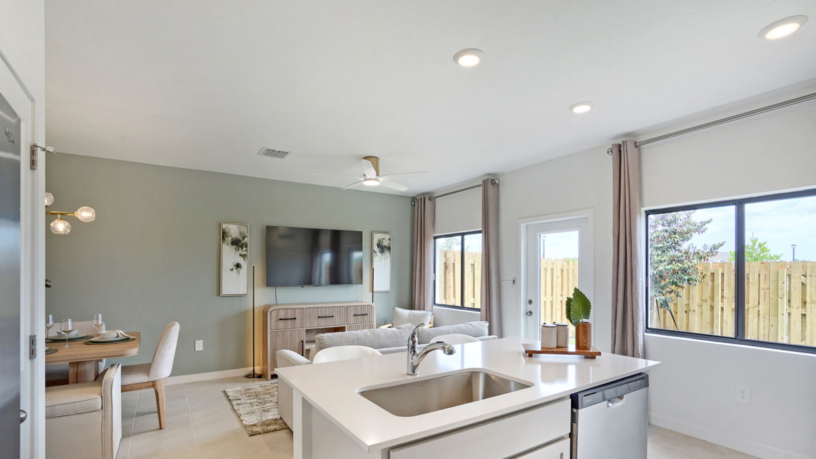 open concept living room area