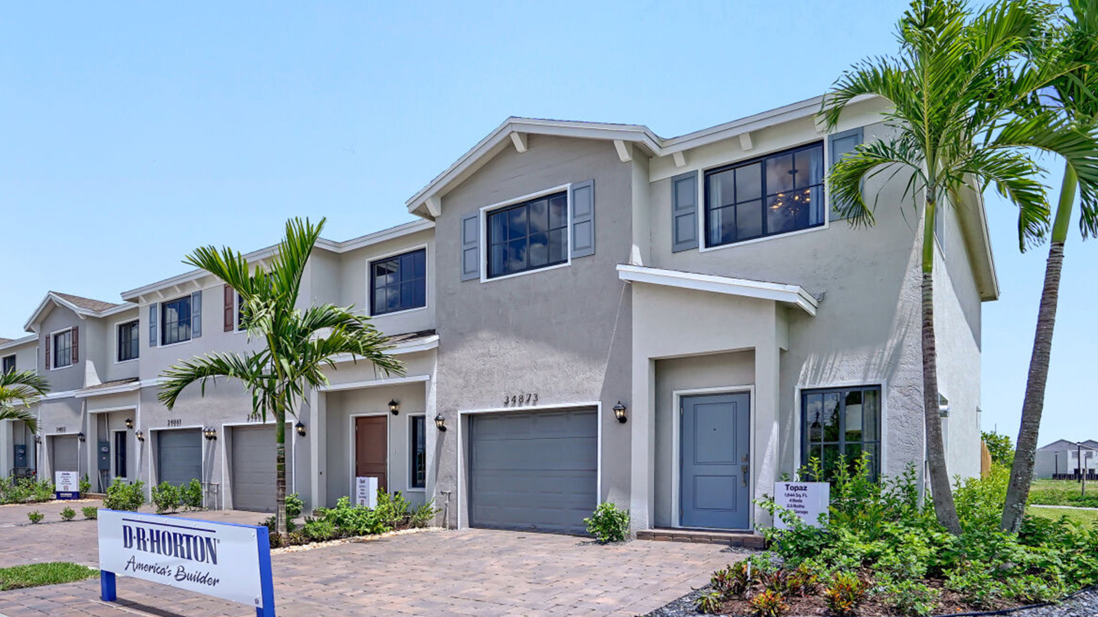front exterior of townhome