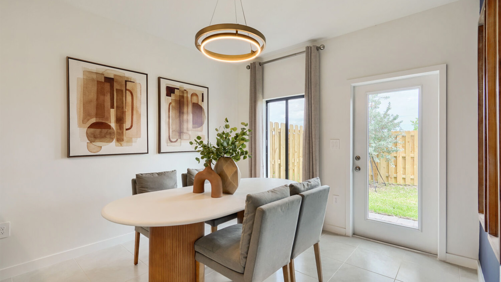 dining room located rear of home