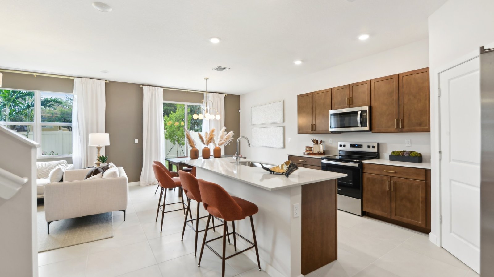 kitchen with island hayden plan