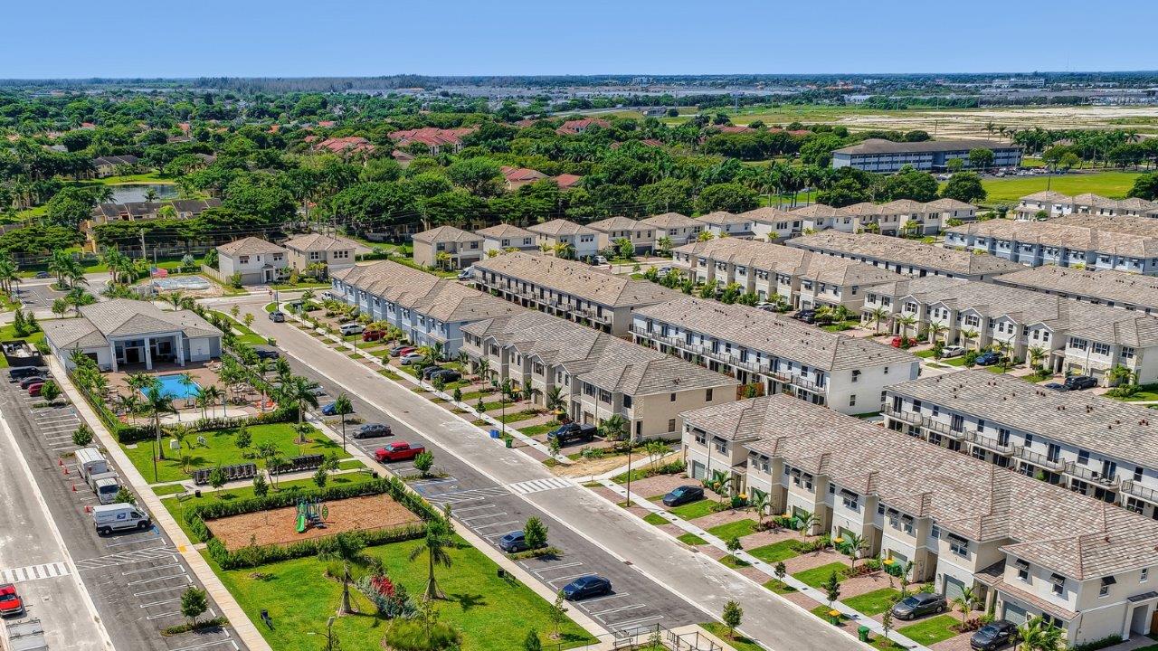 aerial view of community