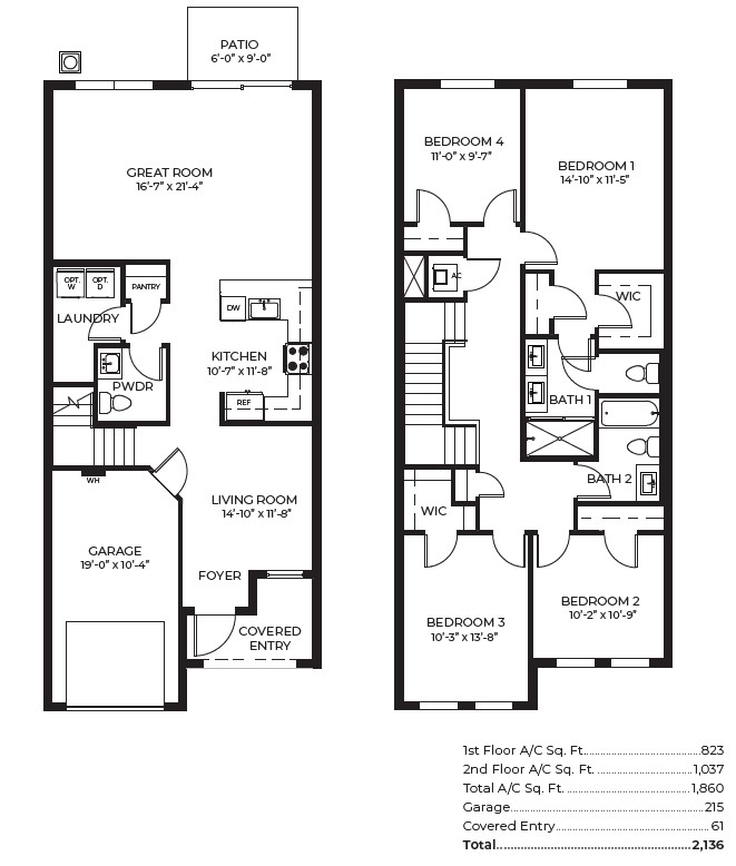 Floor Plan in Merrick Square Pembroke Pines, FL D.R. Horton