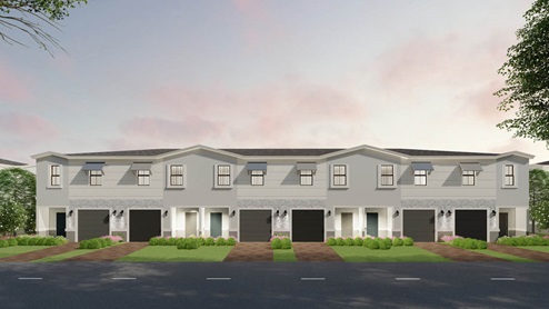 Front view of town homes Elevation A