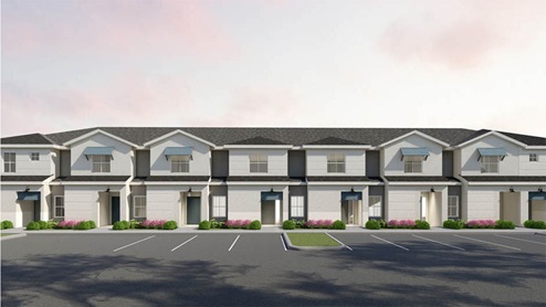 Front view of town homes Elevation C