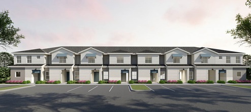 Front view of town homes Elevation C