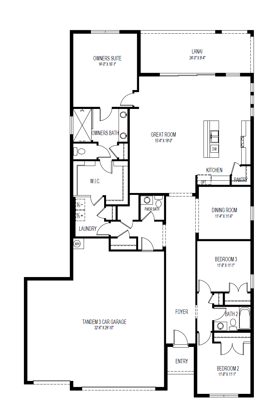 Shelby 3 Car Floorplan