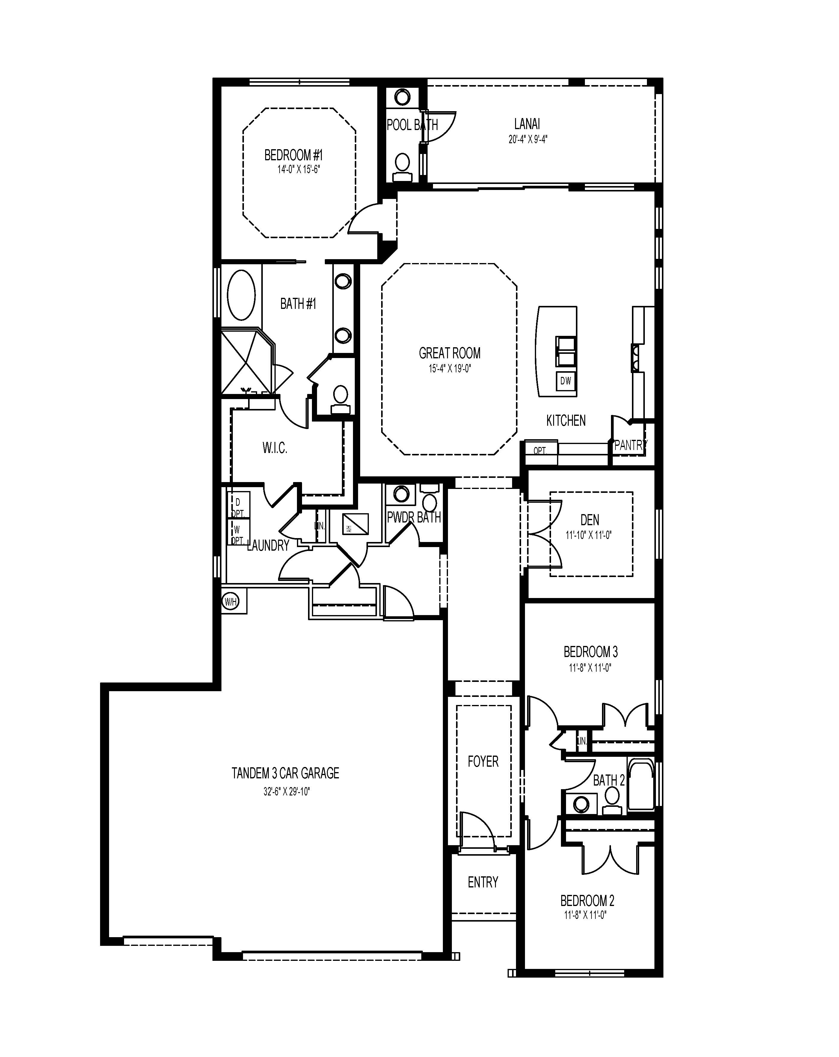 Shelby 3 Car Floorplan