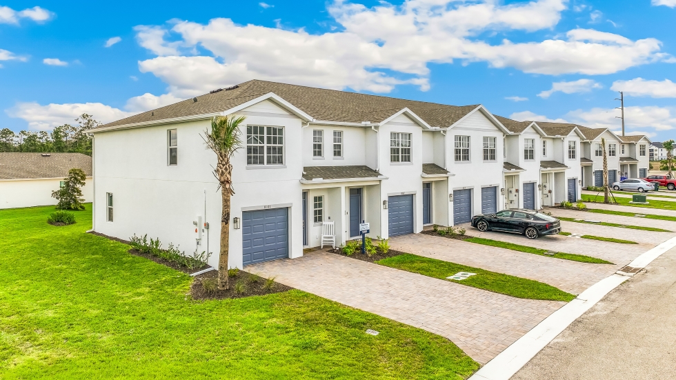 Outside of the Pearson Townhomes