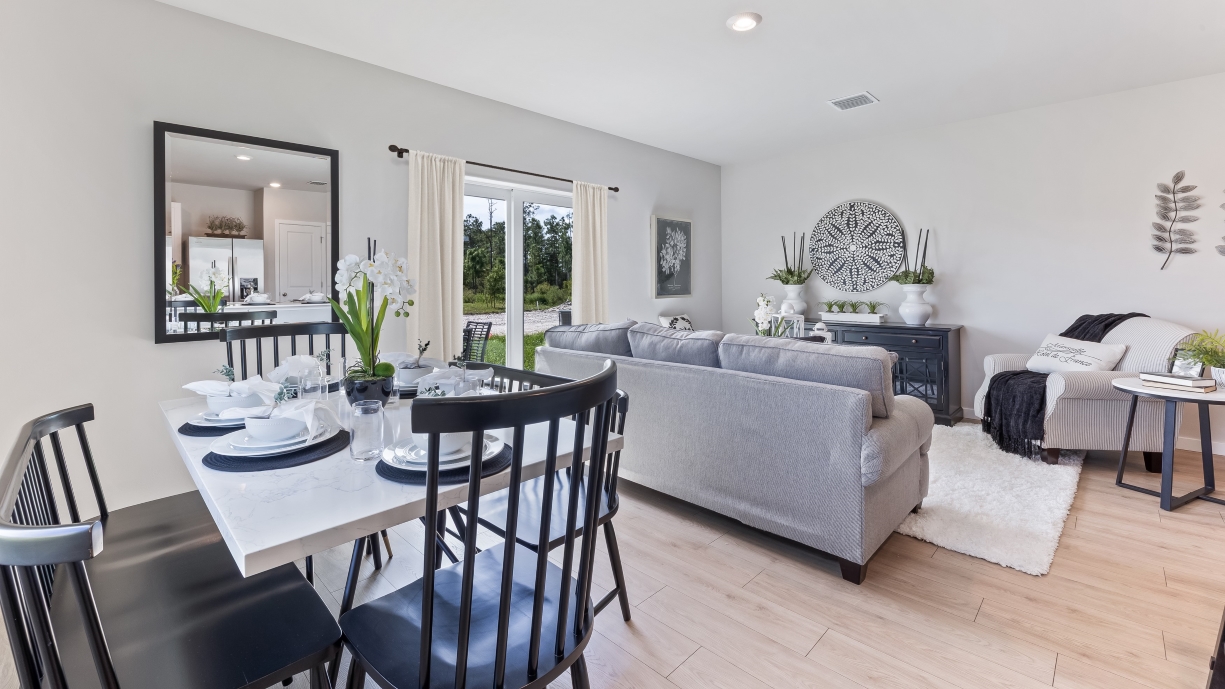 Inside of the Pearson Model Townhome in Asher Park located in Lehigh Acres, FL