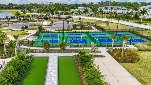 Cove at West Port's Amenity Center bocce courts