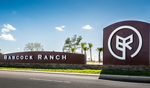 Entry sign to Babcock Ranch