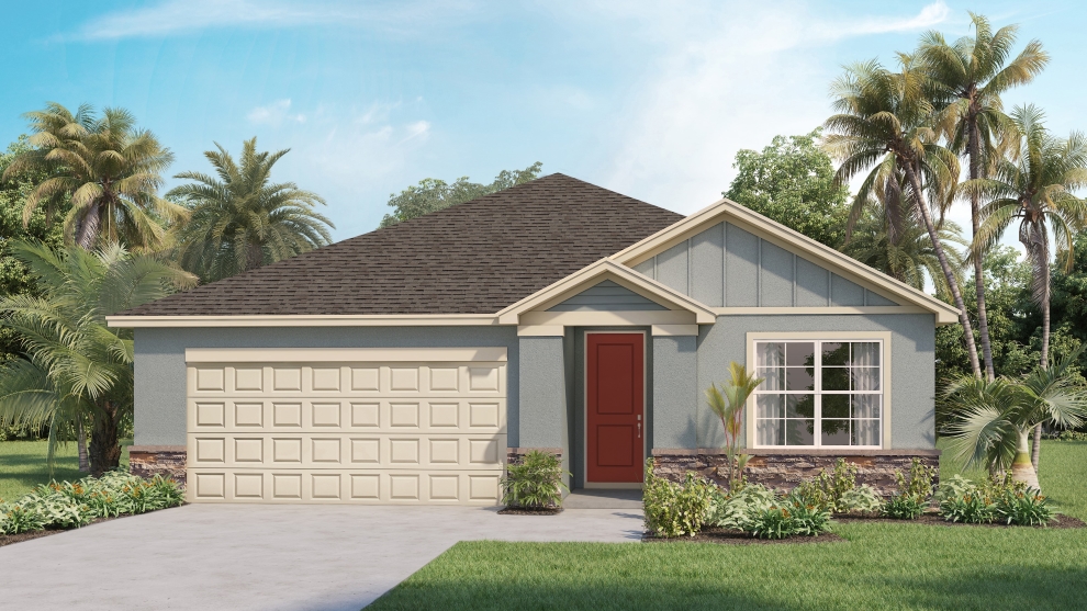 Outside of the Aria Model Home