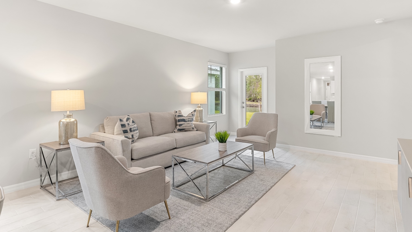 Inside of the Harper C Model living room