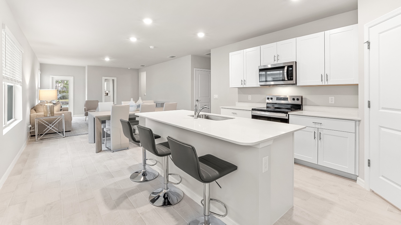 Inside of the Harper C Model kitchen