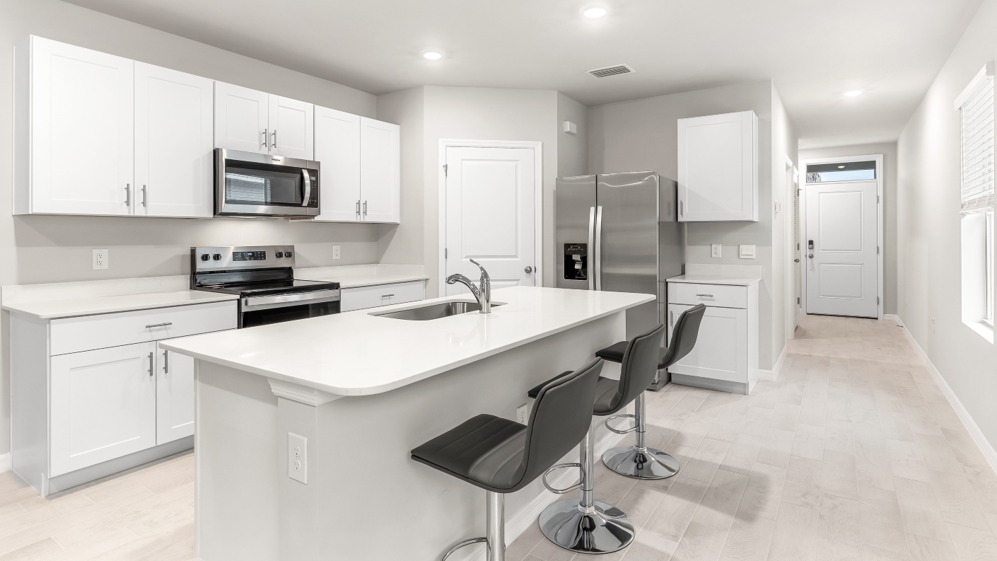 Inside of the Harper C Model kitchen