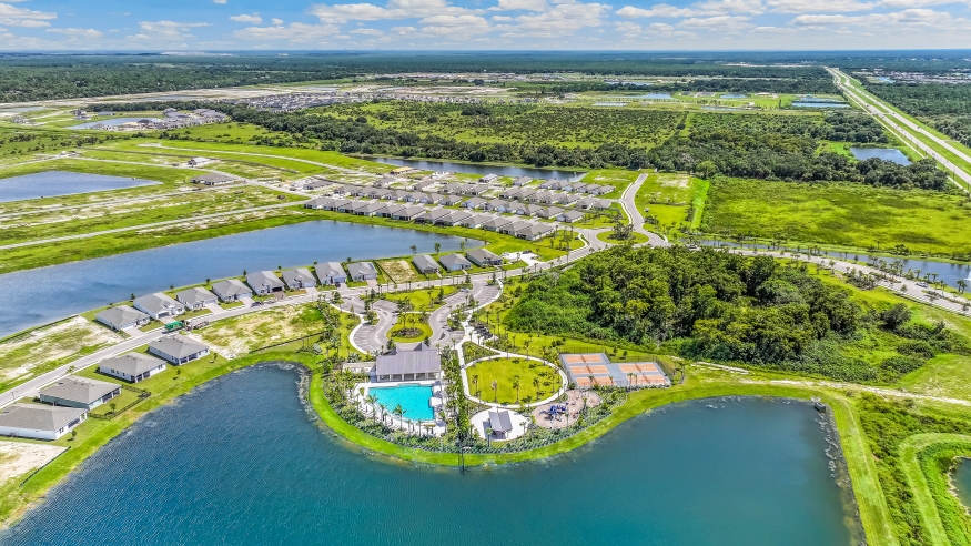 Aerial of the Coral Lakes community