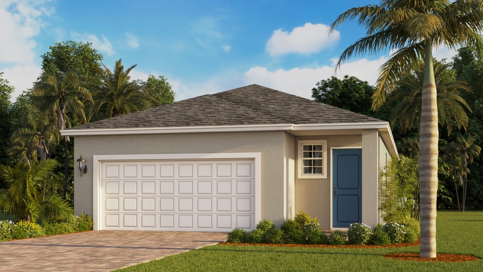Outside of the Milton Model Home Elevation A