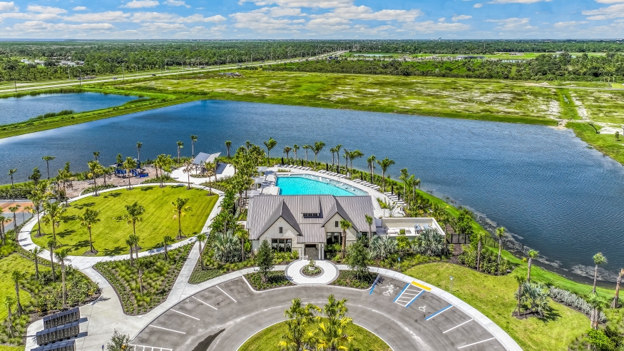 Outside of the Coral Lakes Amenity Ariel