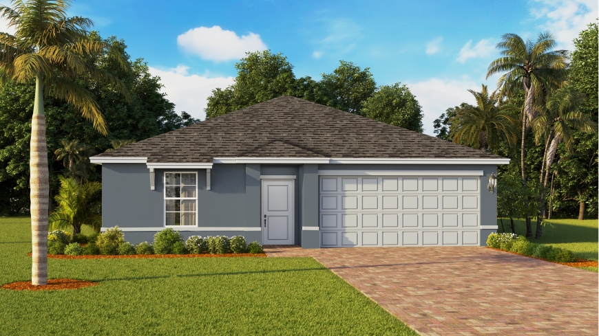 Outside of the Fletcher B model Home