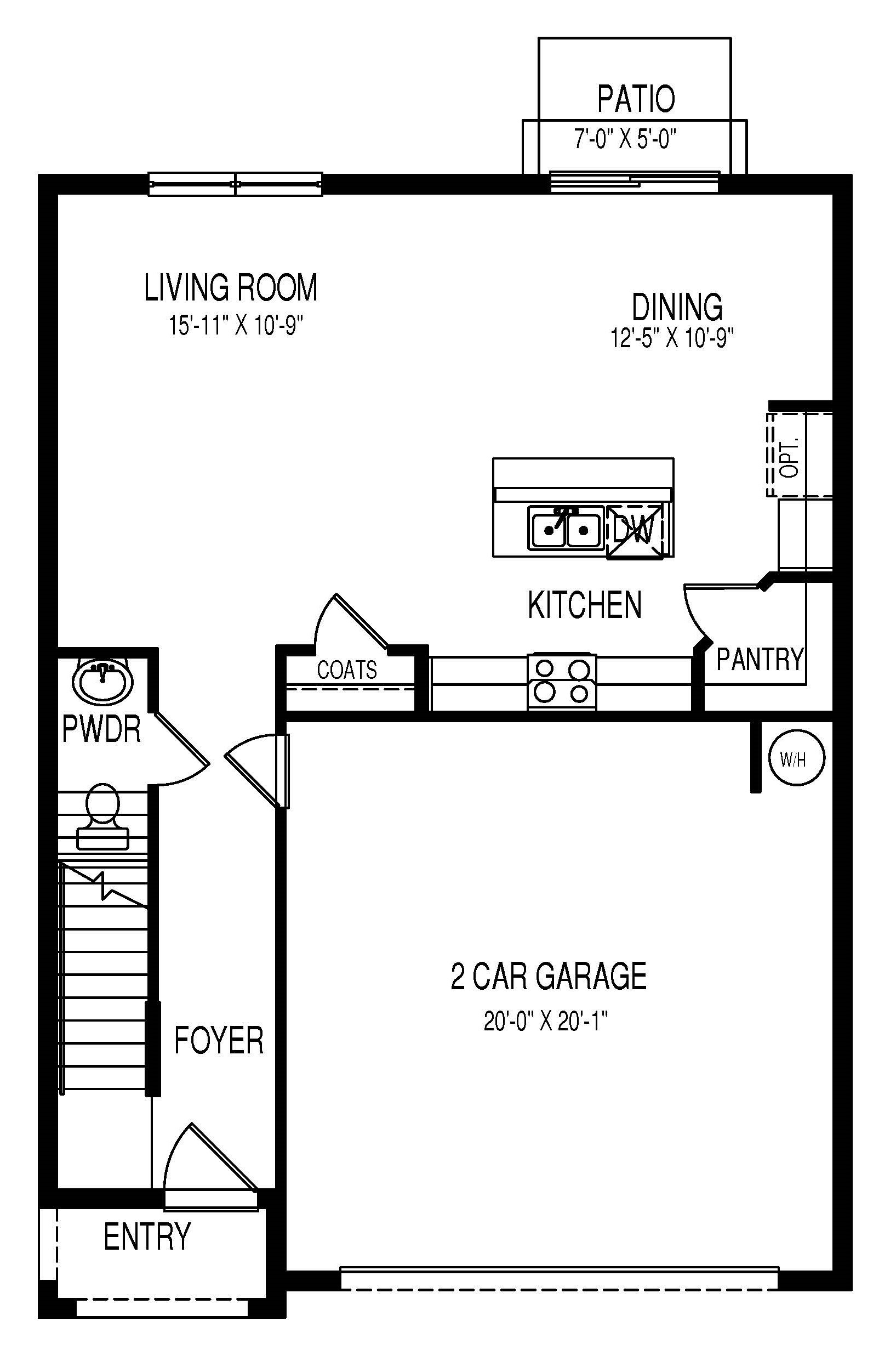 FirstFloor of the Crestview Floorplan