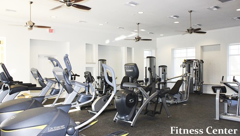 Inside of the clubhouse's fitness room