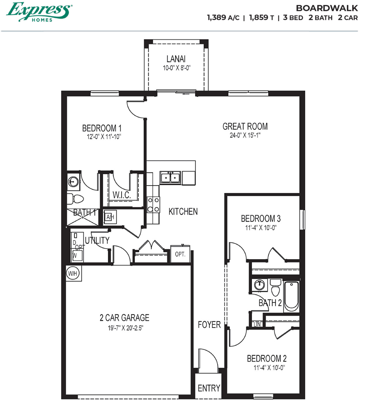 Floorplan blueprint of Elevation A and B