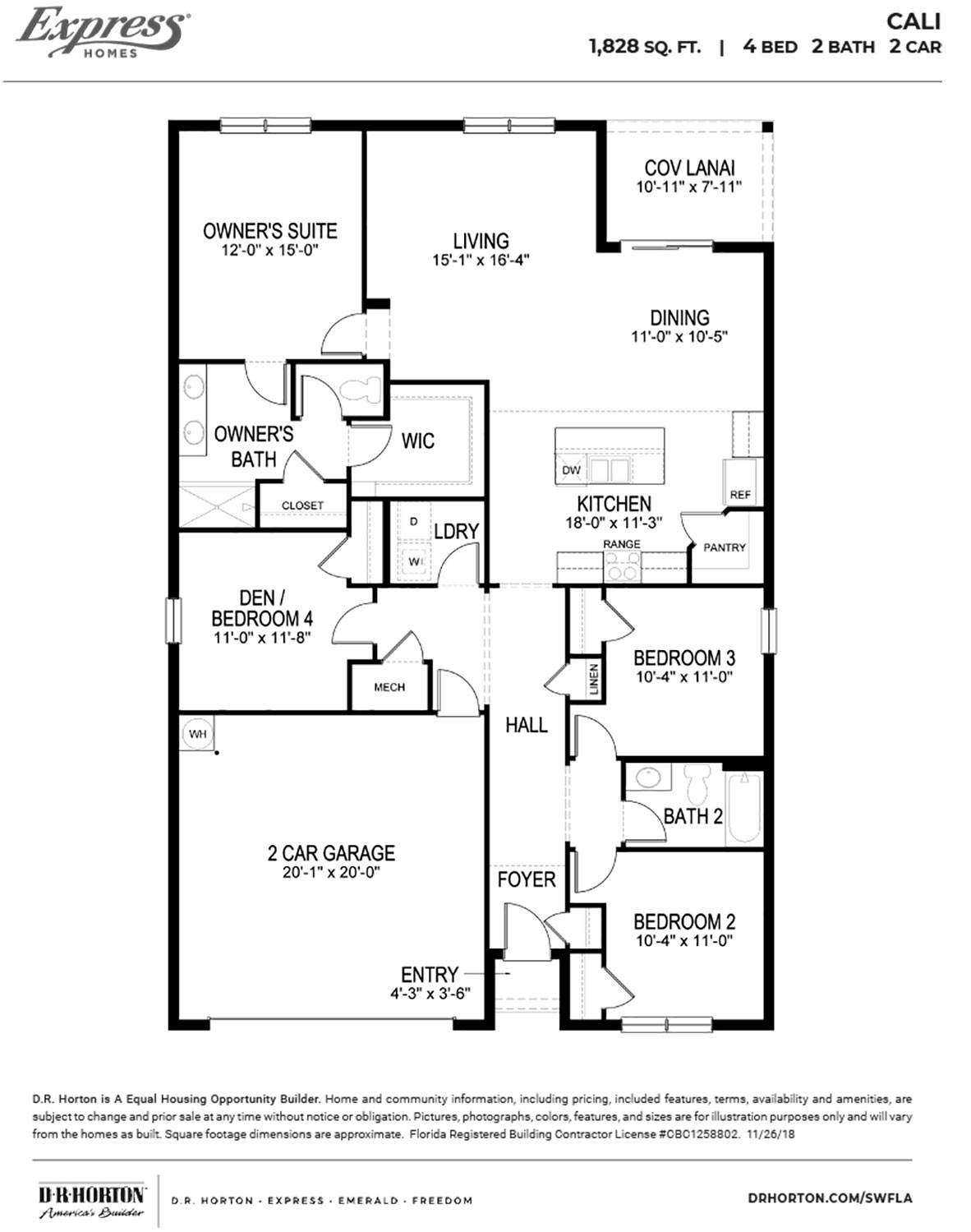 Floor Plan in Burnt Store Village PUNTA GORDA, FL D.R. Horton